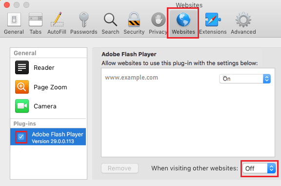 enable flash for mac
